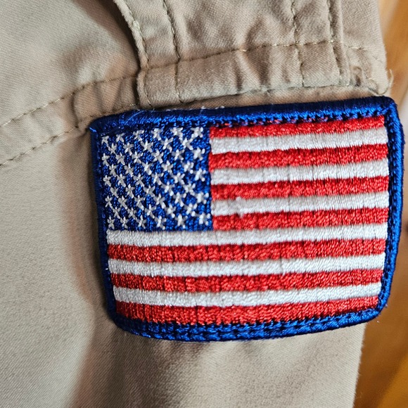 Men's Tan Boy Scouts Of America Uniform Shirt With Vented Back BSA‎ Size Small - Picture 8 of 8